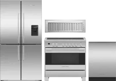 4 Piece Package Includes Refrigerator, Range, Hood And Dishwasher